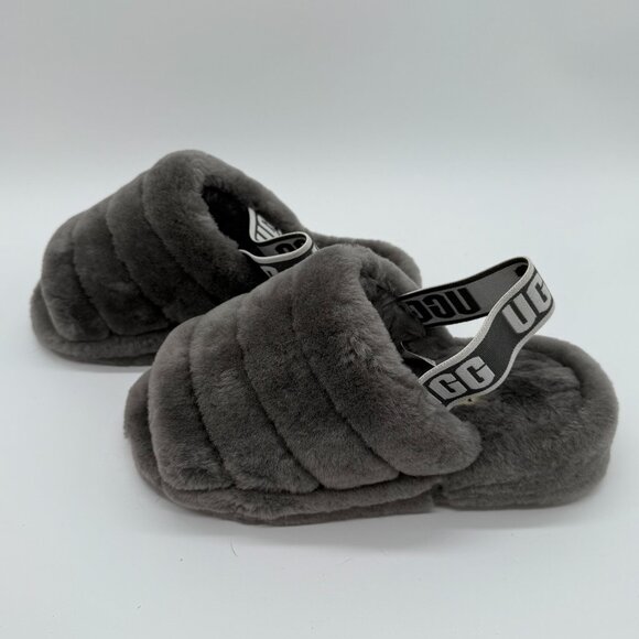 UGG Fluff Yeah Slide. Women’s size 9 Color Charcoal - Picture 1 of 7
